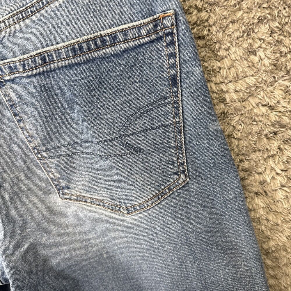 American Eagle Curvy Super High Rise Baggy Straight Jeans 6 Long Medium Wash - Picture 9 of 13